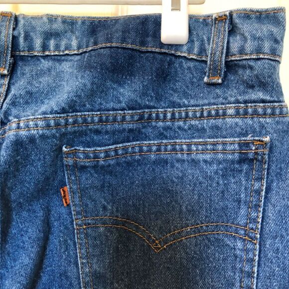 Vintage 1970s Levi's Orange Tab Denim Blue Jeans Men's Unisex 40 x 30 Straight - Picture 8 of 11